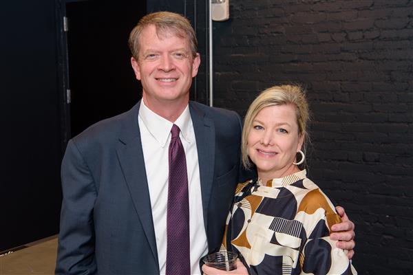 Allen and Laura Cope smile to camera.